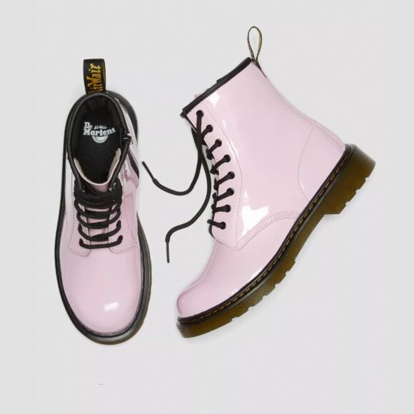 KIDS1460 PATENT LEATHER LACE UP BOOTS - Picture 6 of 6